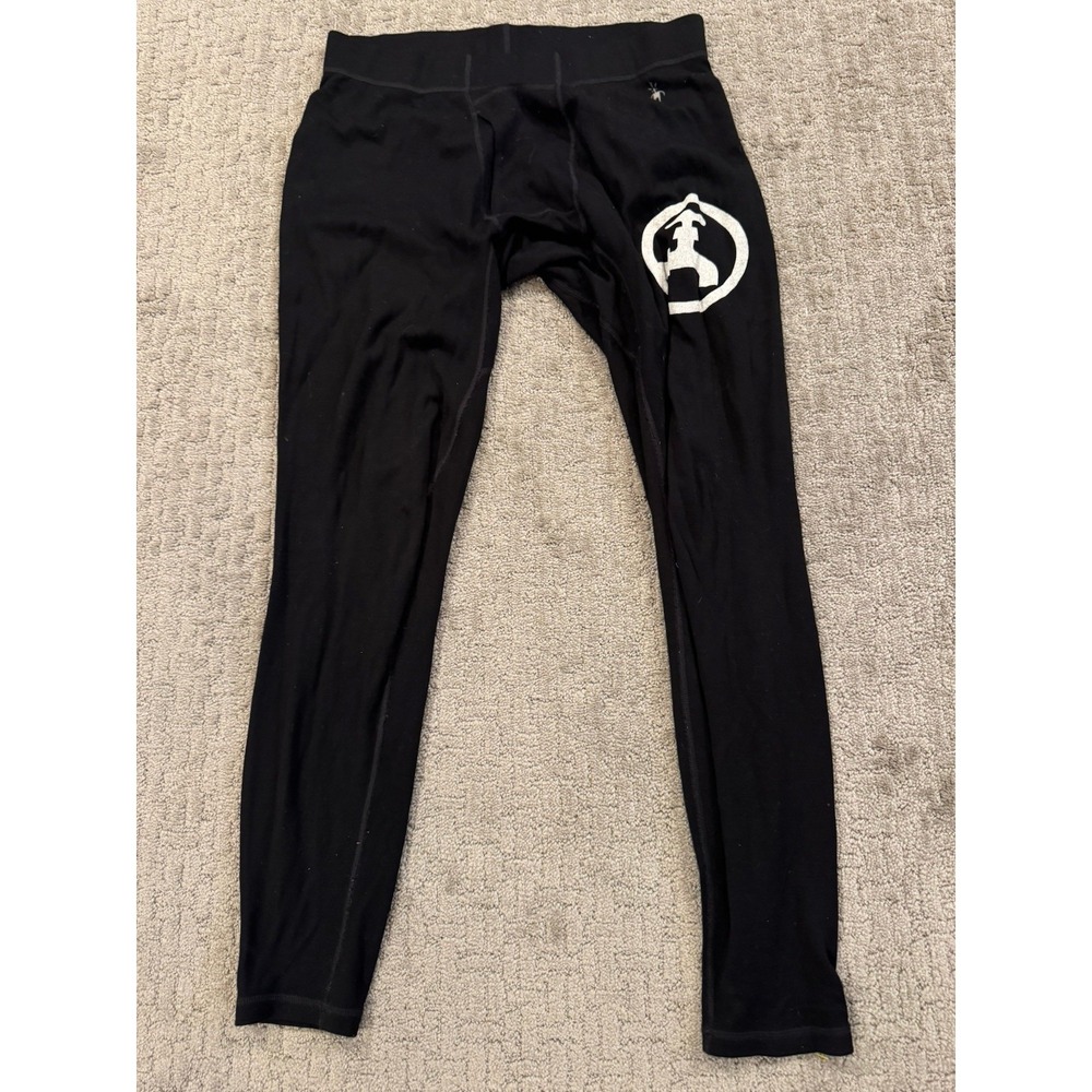 Smartwool Base Layer Pants Mens XL Black Merino Wool Thermal Long Johns (T)